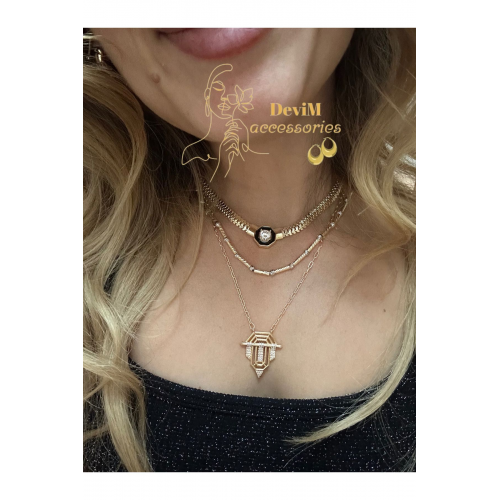 Kadın Leyla Kolye - 1 Adet Serenay Silindir Dorika Kolye