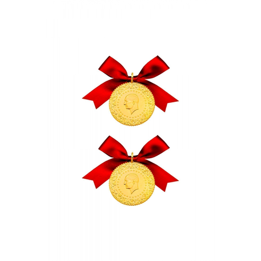 Sarrafiye-2 Adet Eski Tarihli Çeyrek Altın