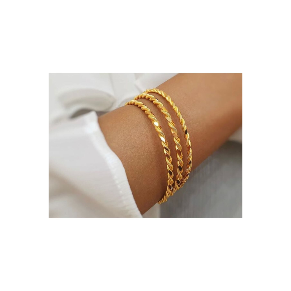 20 Gr 22 Ayar Altın Burma Bilezik, 58-60-62-64-66-68 Beden, Işçiliksiz Yatırımlık