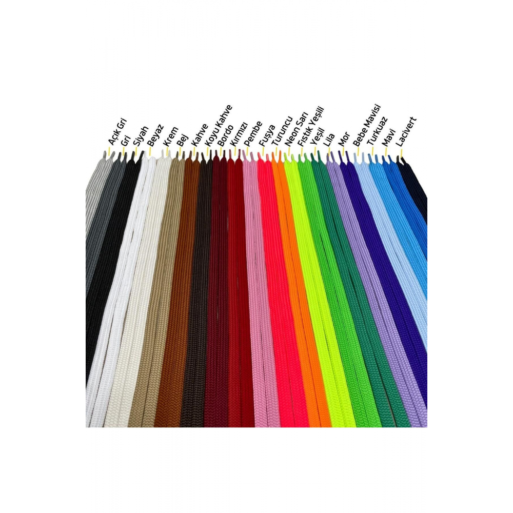 Exclusice 120 Cm Beyaz Yassı Spor Ayakkabı Bağcığı, Çift Katmanlı Örgülü Sneakers Bağcık, 1 Çift