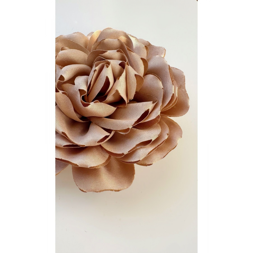 Iğneli Kumaş Çiçek Broş Vizon Gül Broş