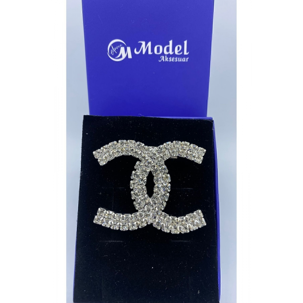 Kristal Taşlı Tasarım Kadın Broş