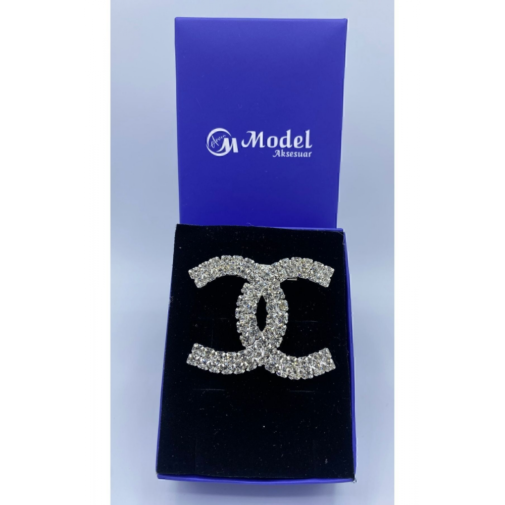 Kristal Taşlı Tasarım Kadın Broş