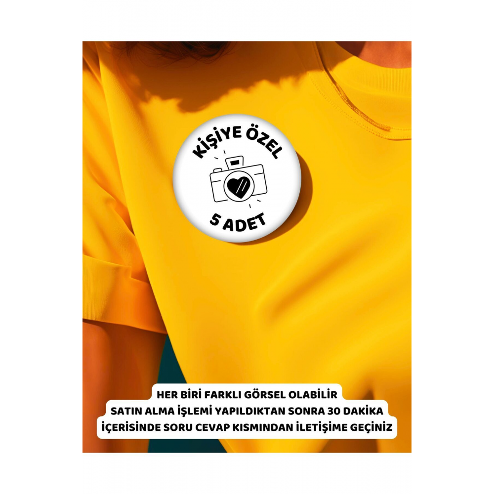 Kişiye Özel Tasarım Rozet 5 Adet