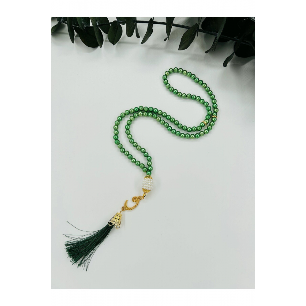 10 Adet Karışık Renk Hediyelik Püsküllü Plastik Inci 99'lu Namaz Tesbihi ( Mevlit-sünnet-hac-umre)