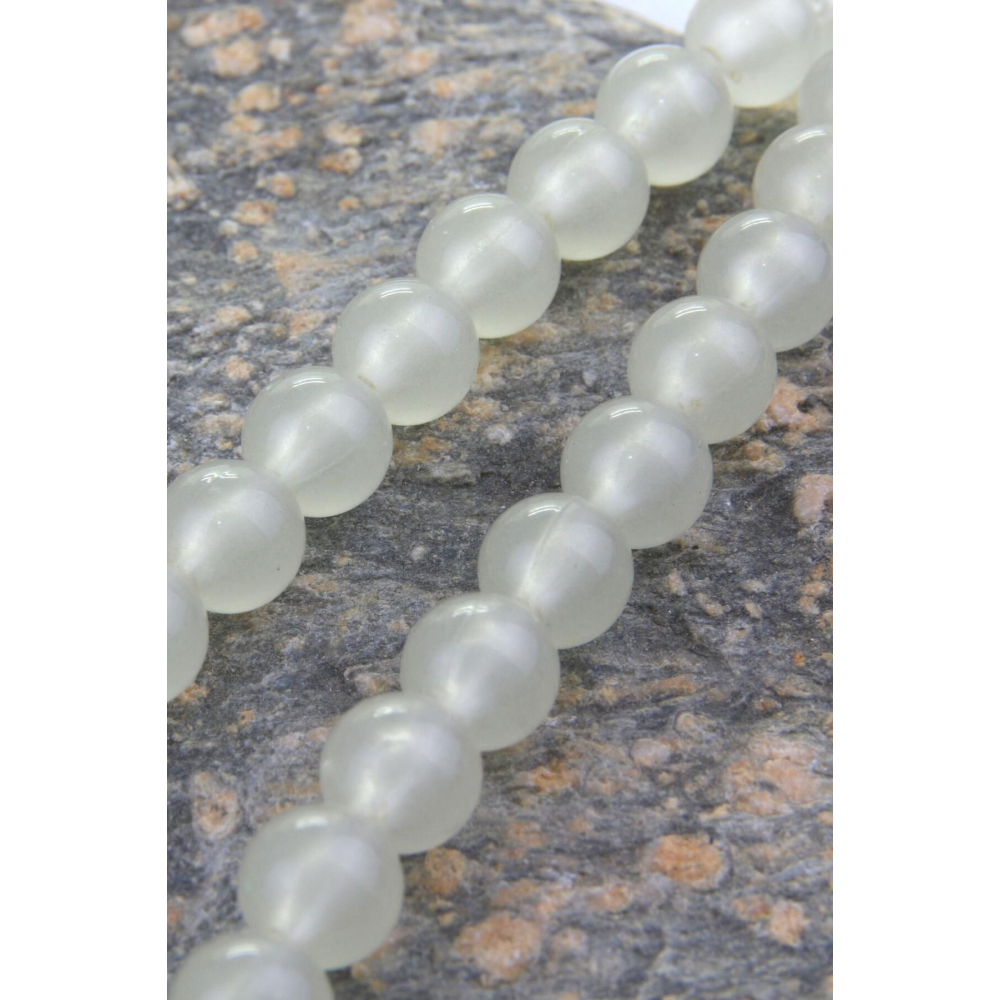 Beyisa Beyaz Kapsül Kesim Gece Yanan Işıklı Fosforlu Toz Kehribar Tesbih Kedi Gözü Toptan Tesbih