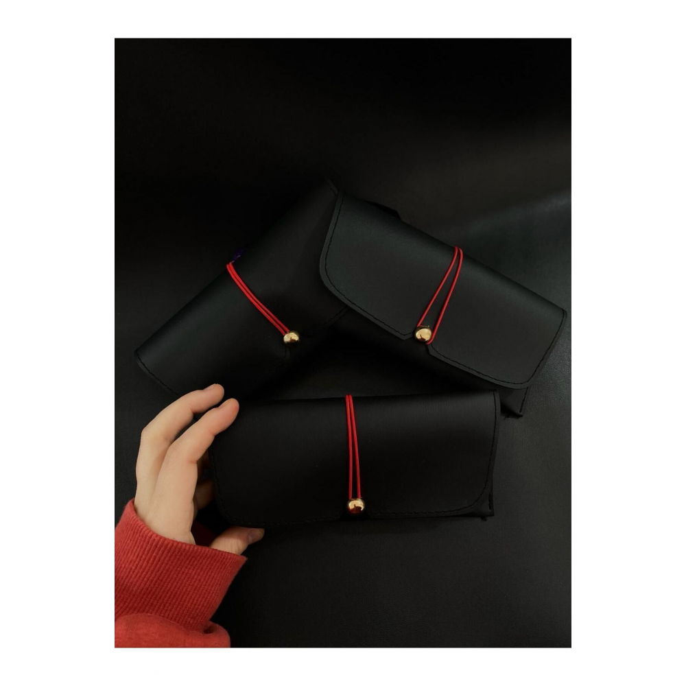 SİYAH LASTİKLİ GÖZLÜK KILIFI