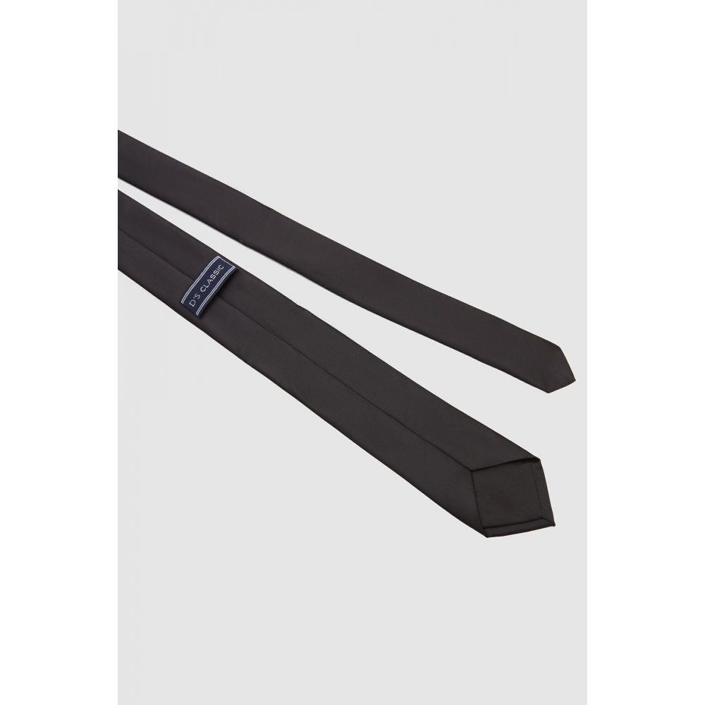 Siyah Düz 5,5 Cm Kravat