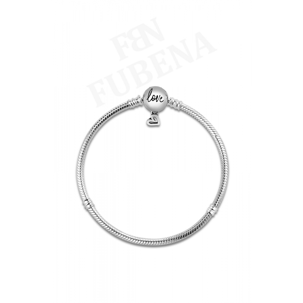 Moments Yuvarlak Love Sallantılı Gümüş Bileklik Charm Taşıyıcı