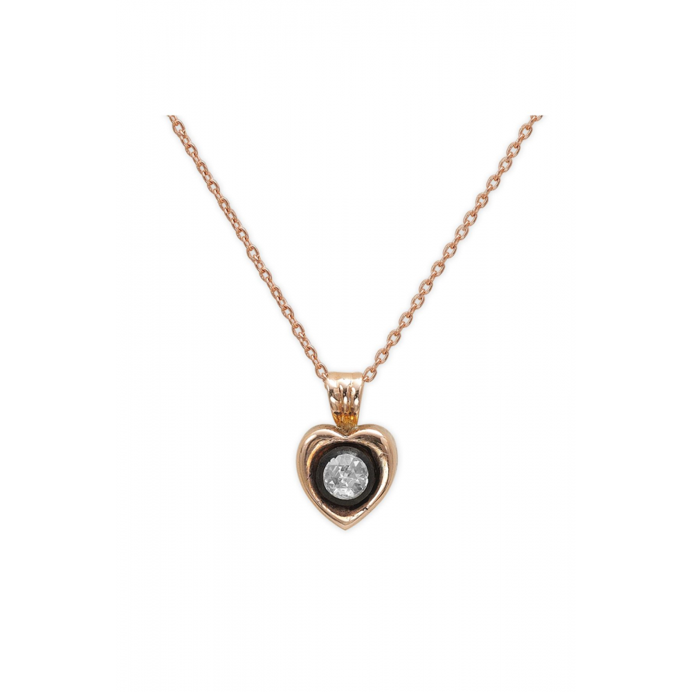 0.12 Karat  Elmas Kalpli Tektaş Kolye