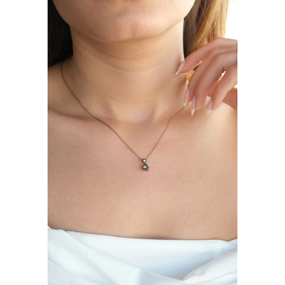 Asil Tek Taş Elmas Kolye PIR3039