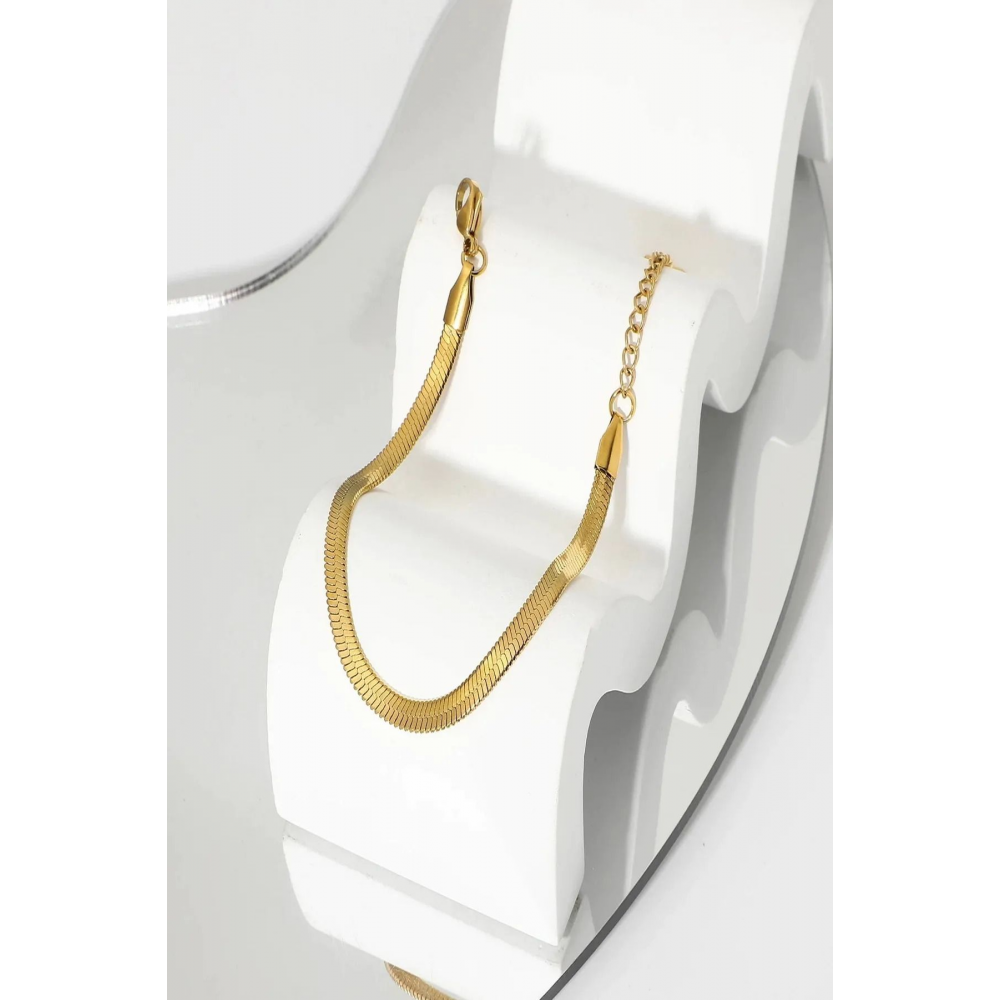 Kadın Yüksek Kalite Çelik Klasik Italyan Kolye-bileklik Set Zincir