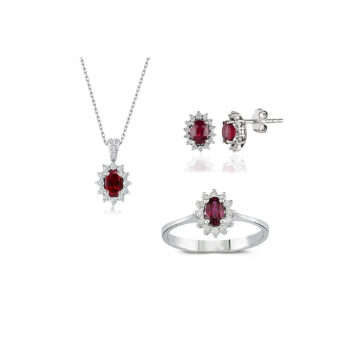 1.74 Karat Pırlanta Yakut Set