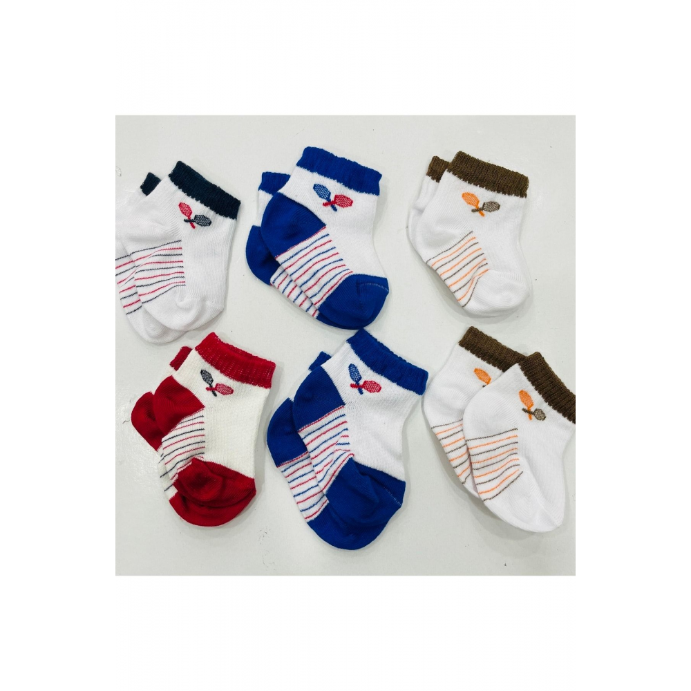 12 Çift Bebek Çorap 0-6 Ay
