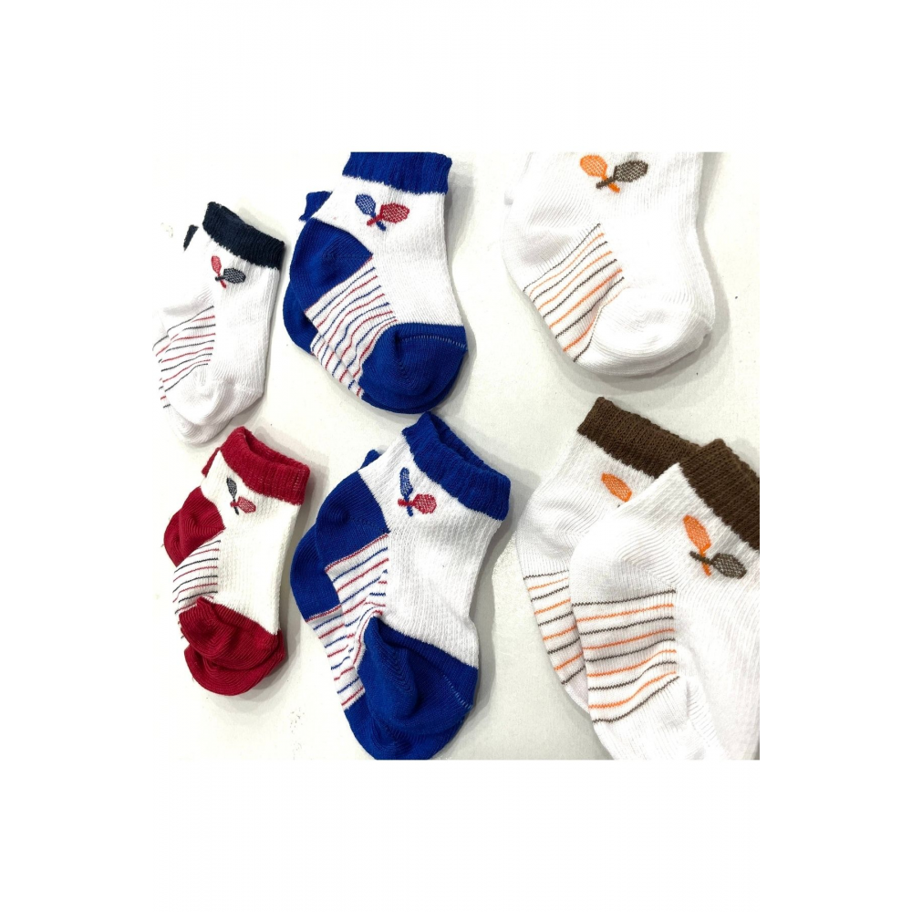 12 Çift Bebek Çorap 0-6 Ay