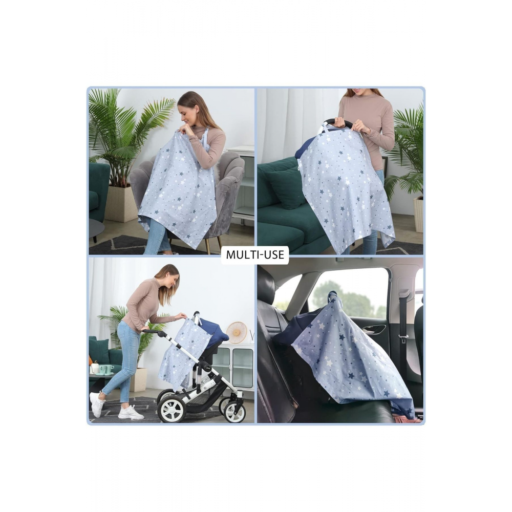 Emzirme Önlüğü, Çok Amaçlı Emzirme Örtüsü, Puset Örtüsü %100 Pamuk