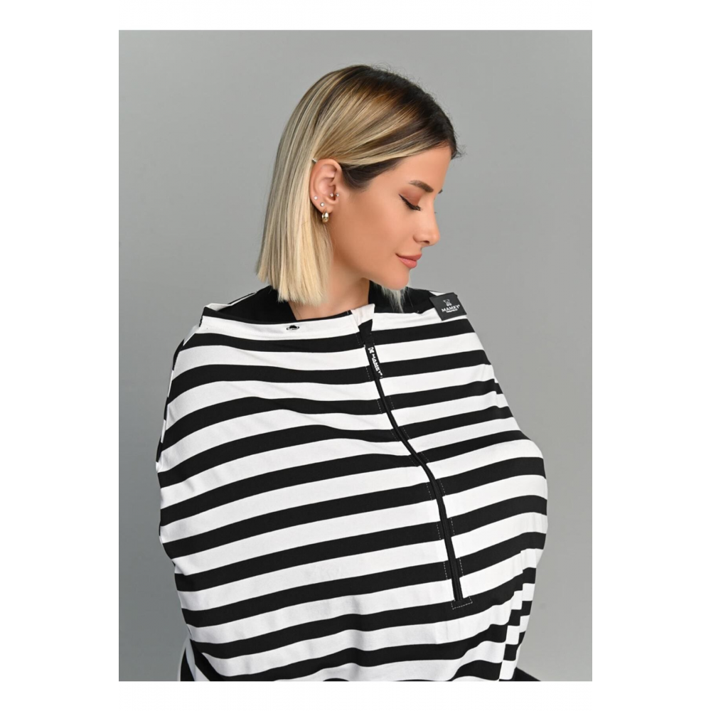 Fermuarlı Fonksiyonel Puset Ve Emzirme Örtüsü - Çanta Hediyeli