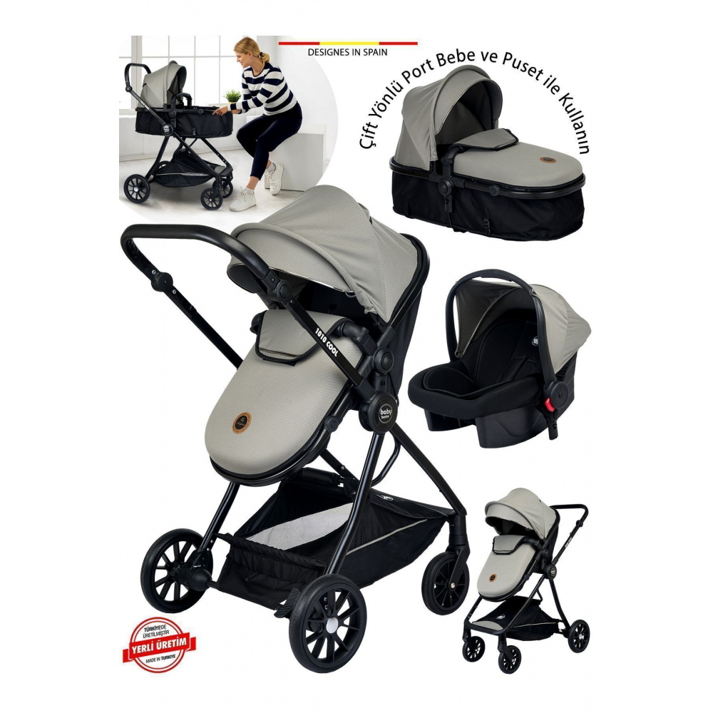 1010 Qool Çift Yönlü 6 In 1 Travel Sistem Bebek Arabası