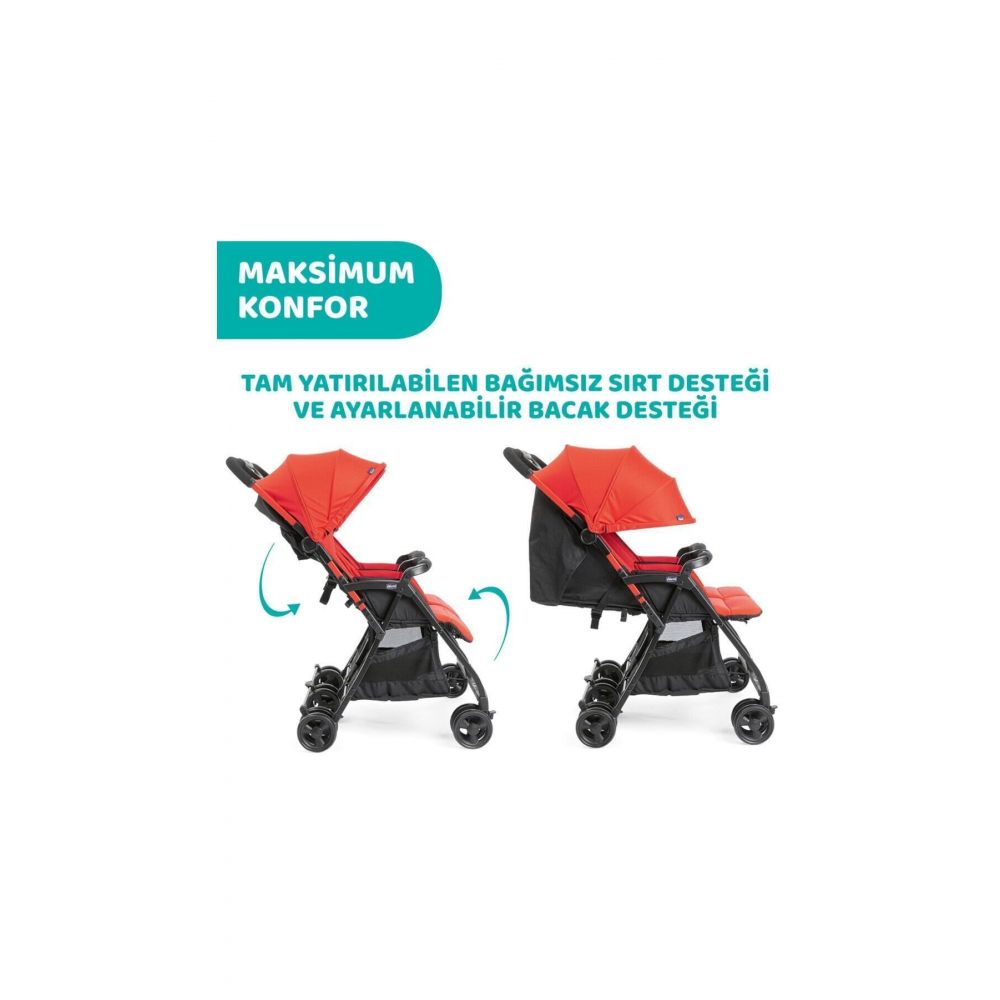 Ohlala 2 Twin Ultra Hafif Ikiz Bebek Arabası / Paprika