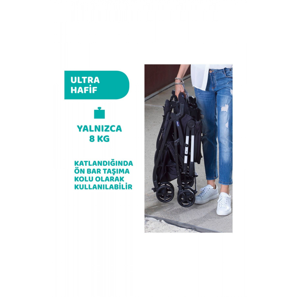 Ohlala 2 Twin Ultra Hafif Ikiz Bebek Arabası Silver