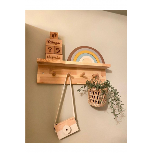 Kaktüs Sepet, Dekoratif Hasır Sepet, Askı Sepet, Çocuk Odası Aksesuarı