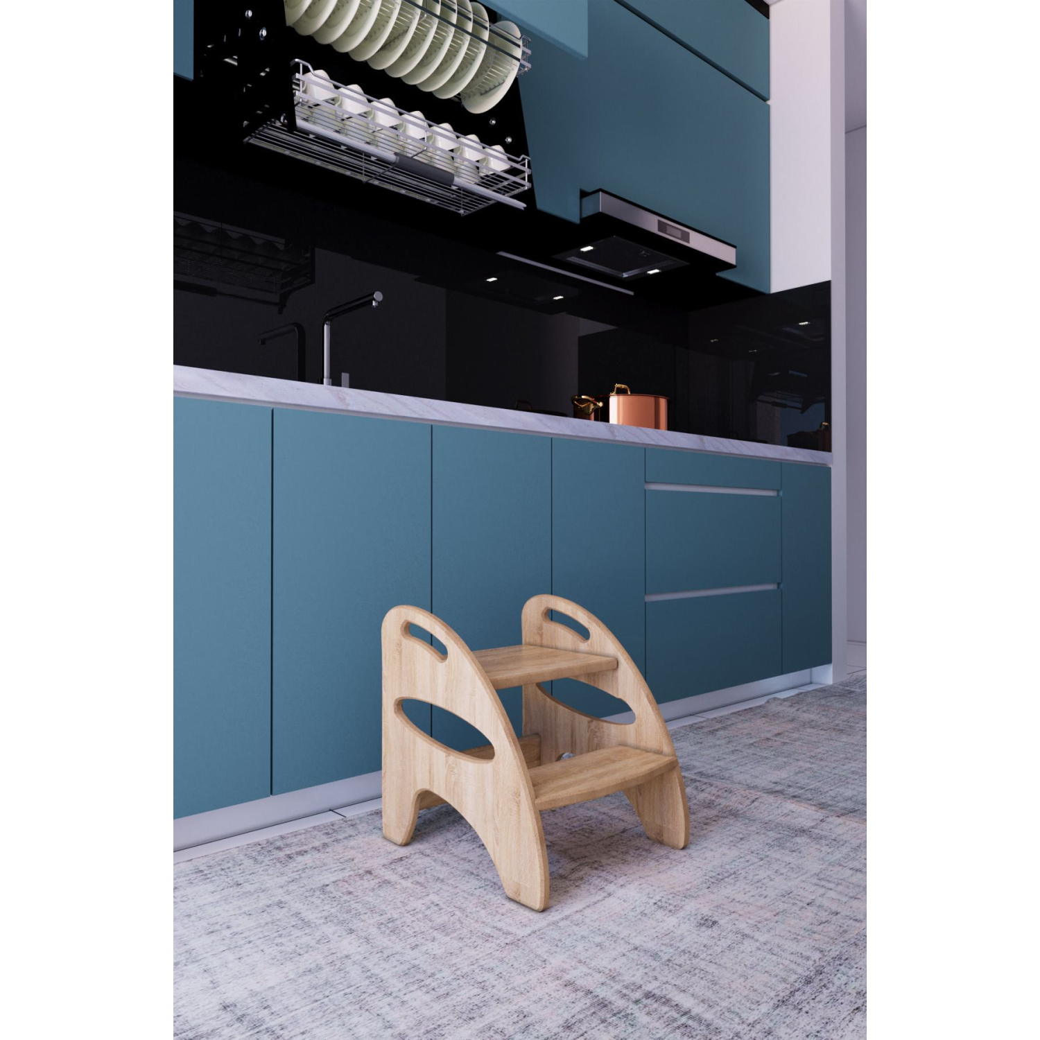 Montessori Çocuk Ve Yetişkin Basamak/tabure/yükseltici