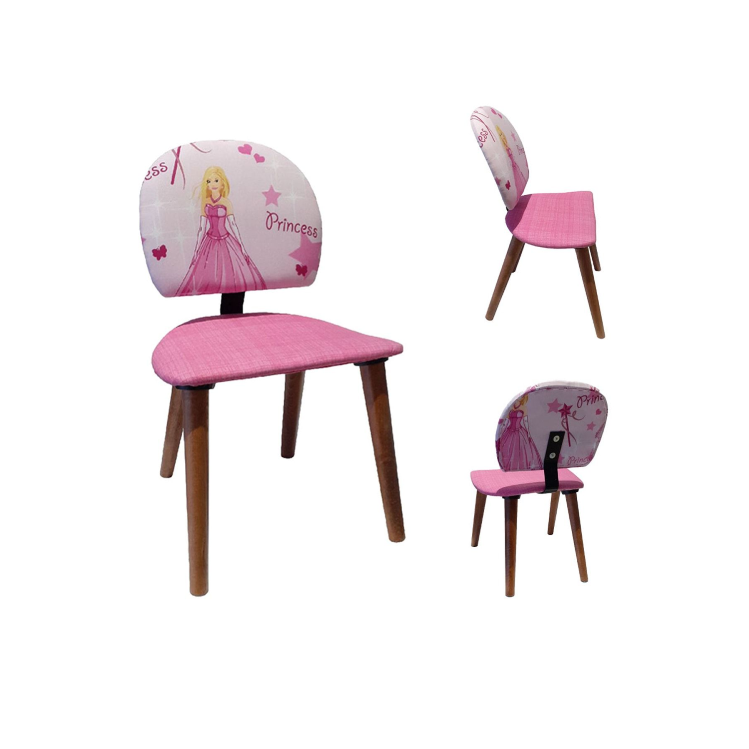 Prenses Desenli Çocuk Koltuk Barbi Çocuk Ders Çalışma Oyun Faliyet Sandalyesi