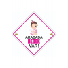 Akın Otomotiv/dikkat Arabada Bebek Var/pleksi Ikaz Levhası 15x15 Cm/ Tavşanlı Kız Bebek