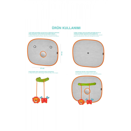 Oyuncaklı Oto Yan Cam Güneşliği