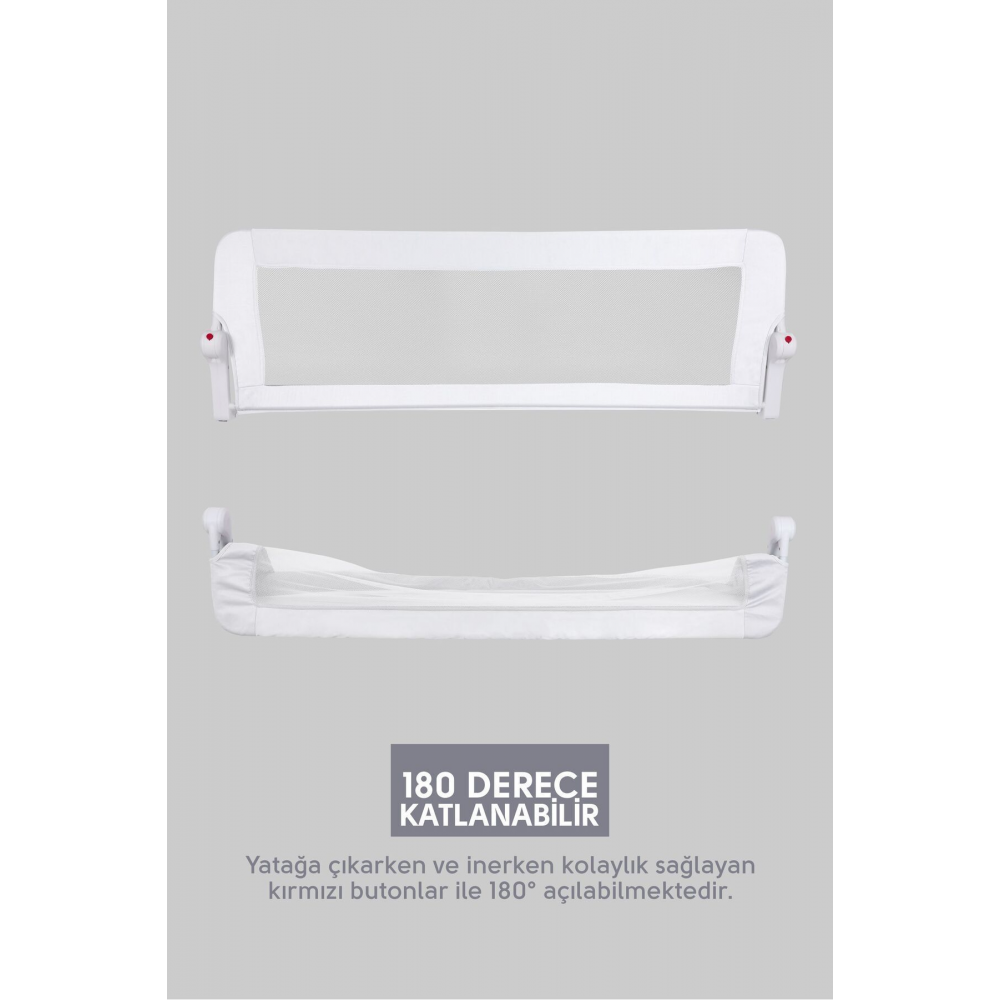 150cm. Beyaz, Katlanabilir, Yatak Bariyeri 150 Cm. Bariyer