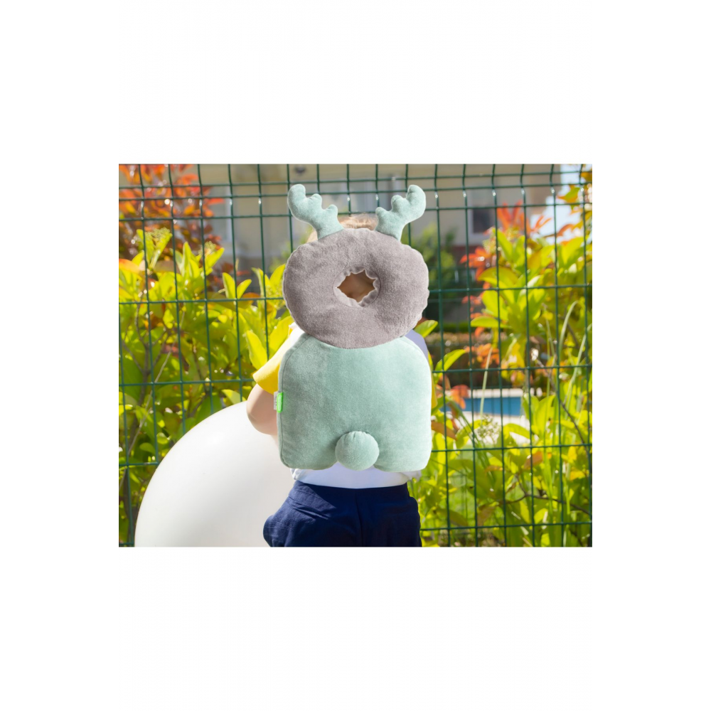 Bebek Melek Kanadı Koruma Yastığı Yeşil Kadife