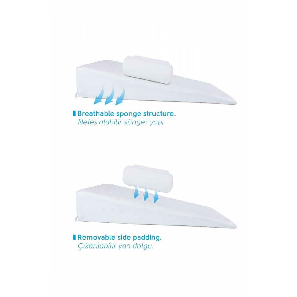 Bebek Reflü Yatağı, Yastığı Yıkanabilir Kılıf