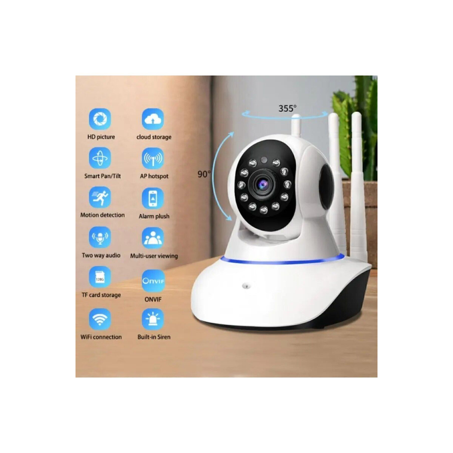 Kablosuz Bebek Izleme Kamerası Wifi Gece Görüşlü Ip Kamera