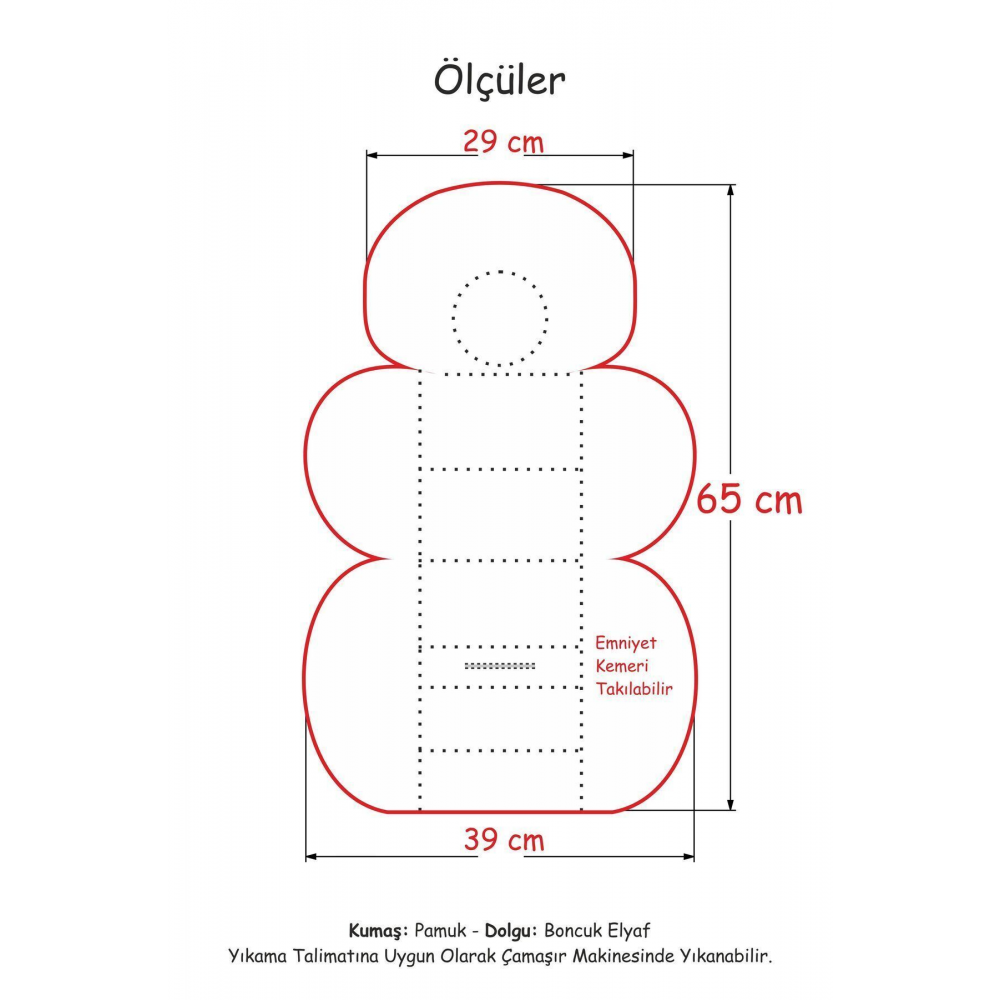 Puset Örtüsü Puset Minderi 2 Parça - Bel Destekli