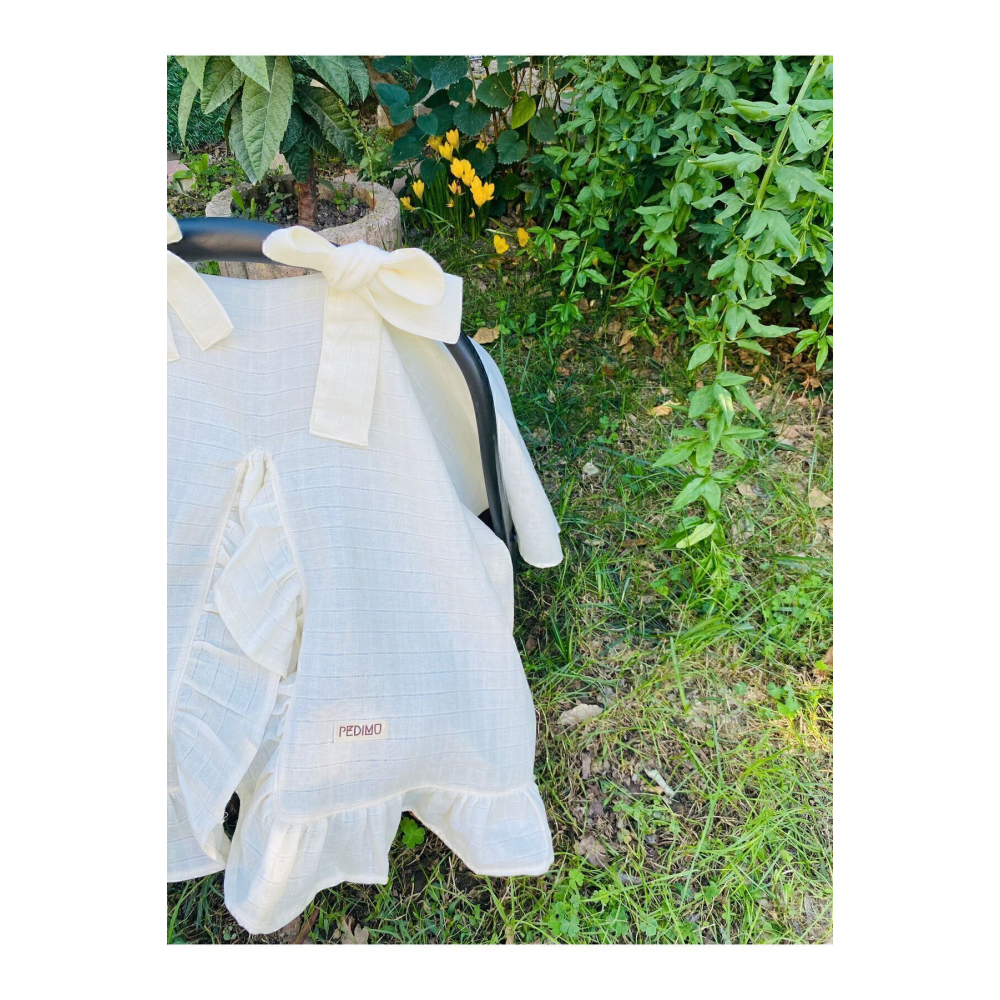 Soft Renk Fırfır Detaylı Müslin Puset Örtüsü