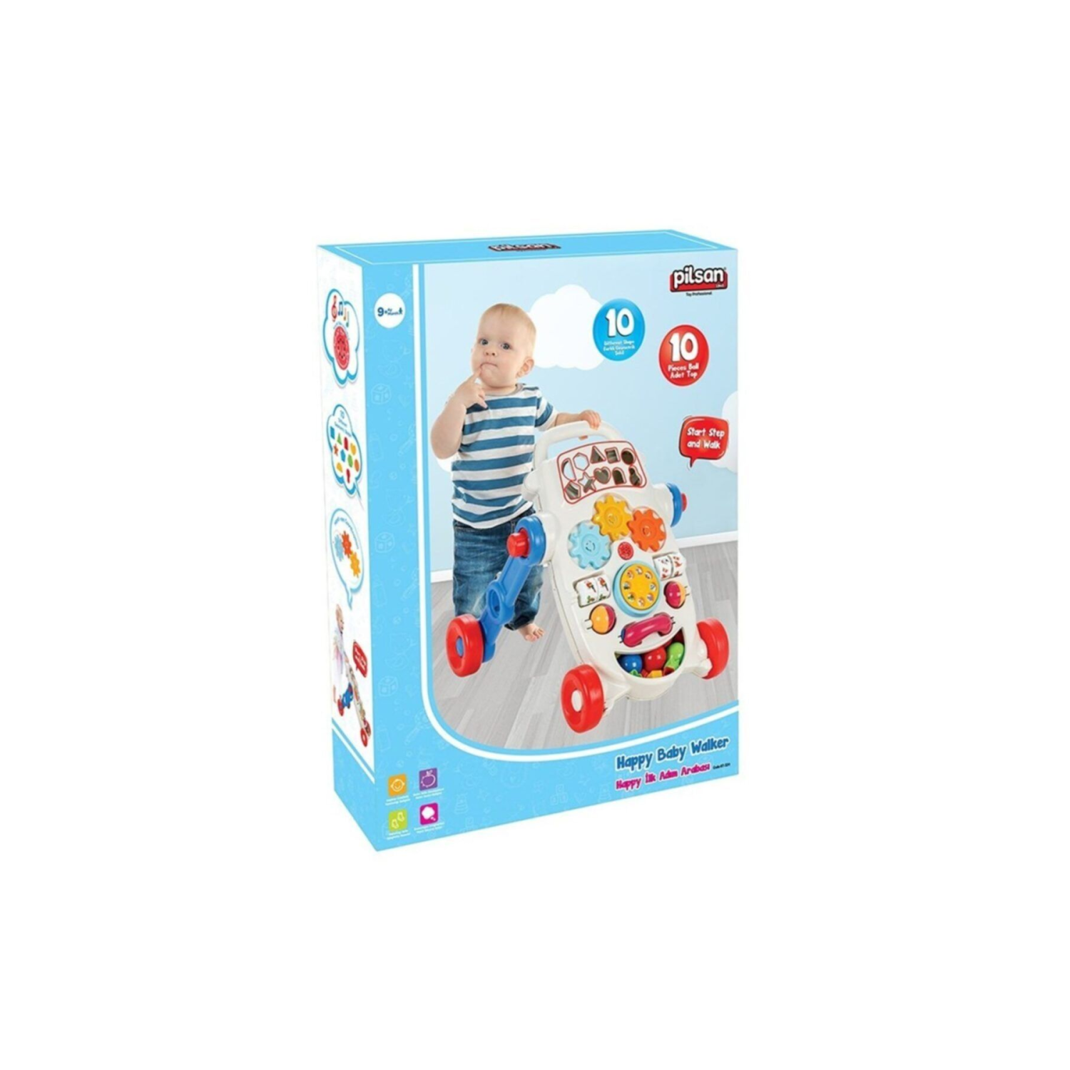 Pilsan Happy Ilk Adım Arabası - Mavi 07-539