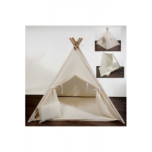 Krem Renk Devrilmeyen Toplanmayan Çocuk Oyun Çadırı Kızıldereli Çadırı Oyun Evi