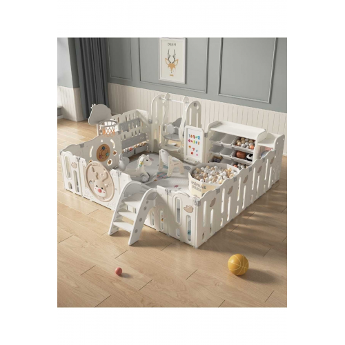 Geyik Temalı Oyun Alanı 196x228 Cm Sallanan At Hediyeli