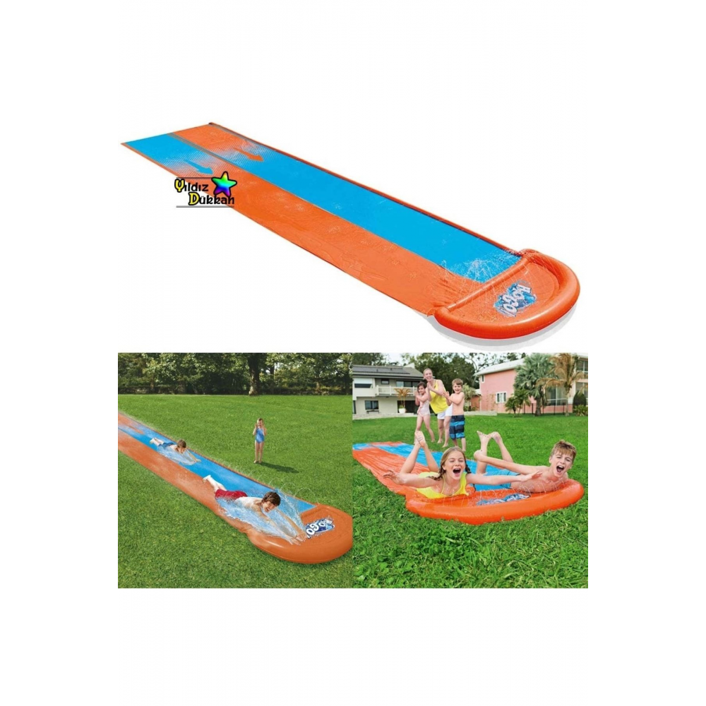 Oyuncak Kaydırak Bestway H2ogo! 2 Kişilik Su Kaydırağı 488 Cm Bahçe Kaydırağı Yarış Parkuru