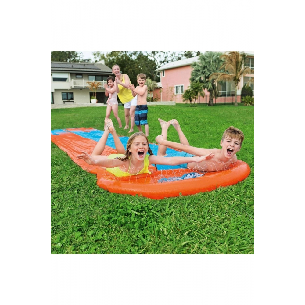 Oyuncak Kaydırak Bestway H2ogo! 2 Kişilik Su Kaydırağı 488 Cm Bahçe Kaydırağı Yarış Parkuru
