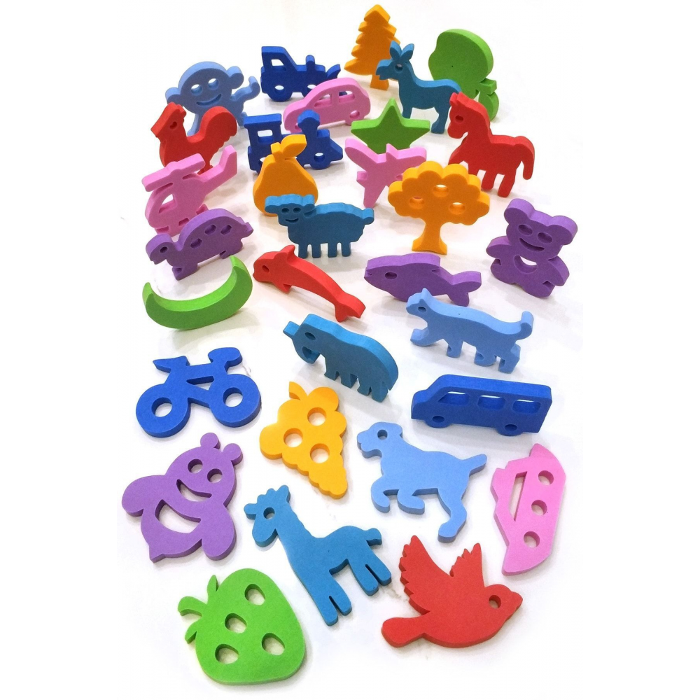 Banyo Havuz Oyuncakları Islanınca Yapışan Sert Eva Sünger 32 Adet