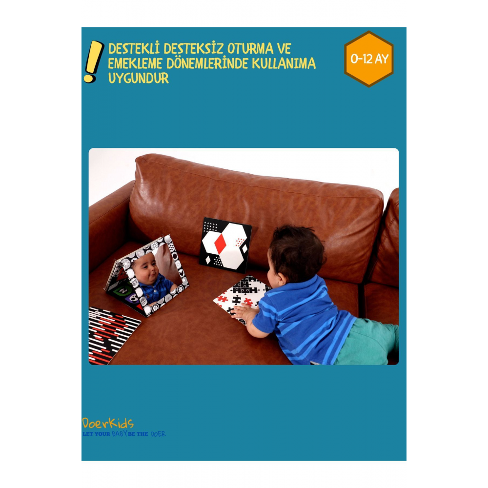 Tummy Time Bebek Aynası & Bebek Zeka Kartları