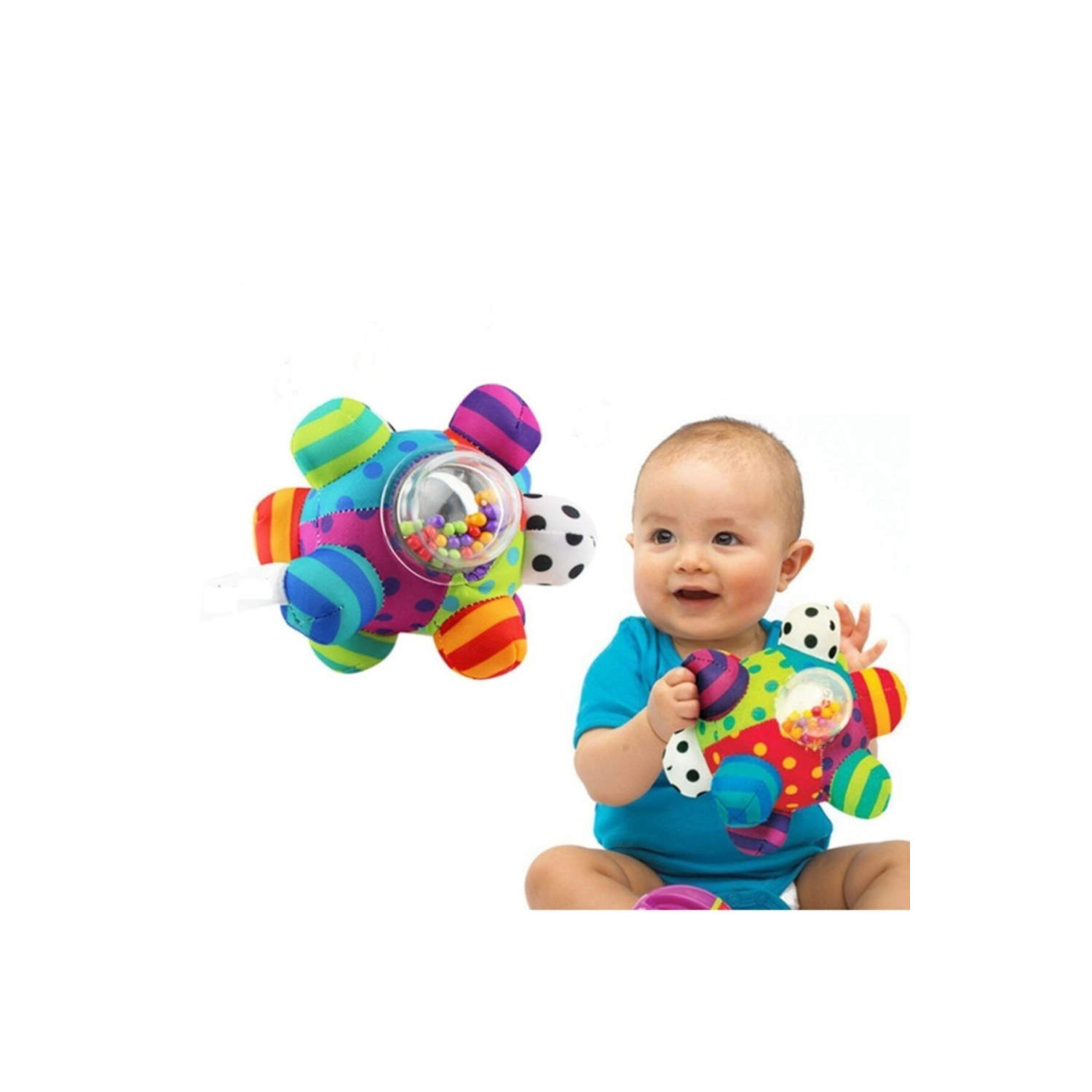 Çıngıraklı Renkli Topum