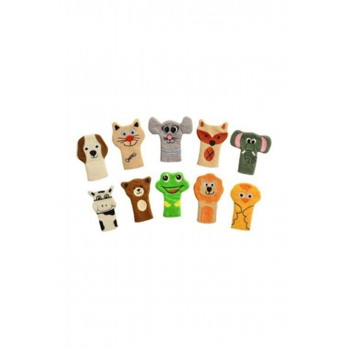 Hayvanlar Parmak Kukla 10 Adet Hayvanlar Parmak Kukla Seti Eğitici Ve Eğlenceli Nakış Işleme