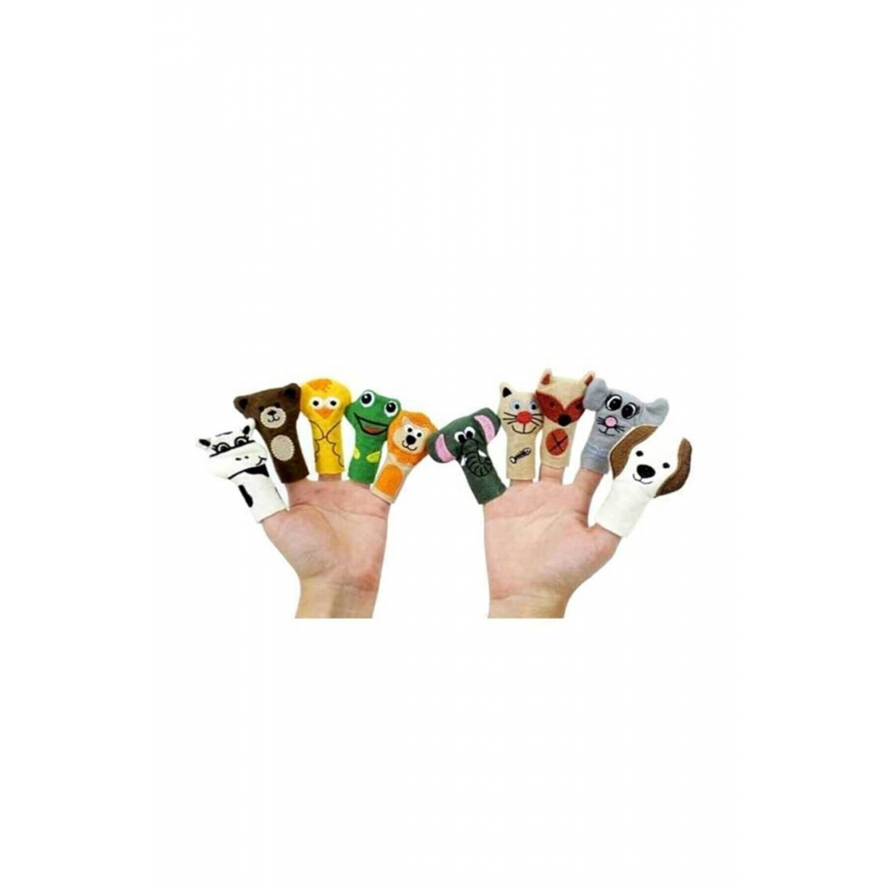 Hayvanlar Parmak Kukla 10 Adet Hayvanlar Parmak Kukla Seti Eğitici Ve Eğlenceli Nakış Işleme