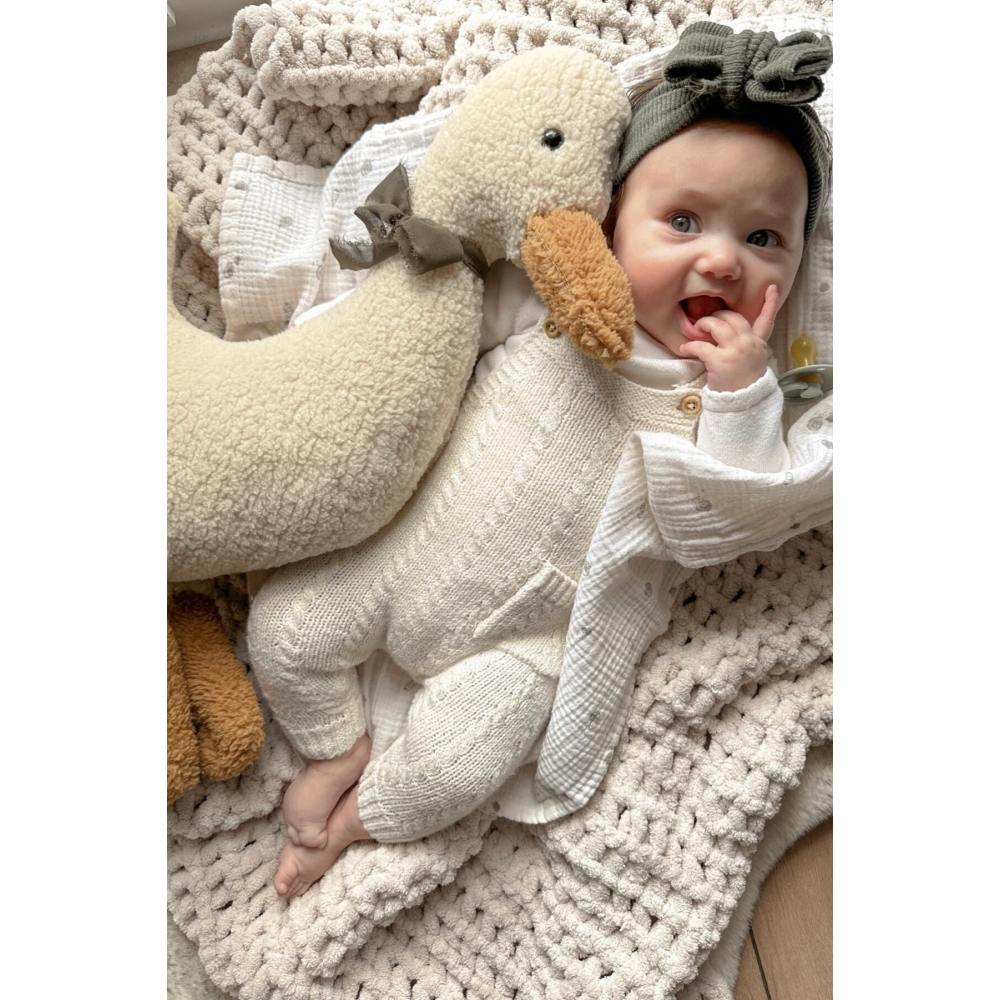 Çocuk Bebek Uyku Arkadaşı Lucky Ördek 60cm Büyük Yastık