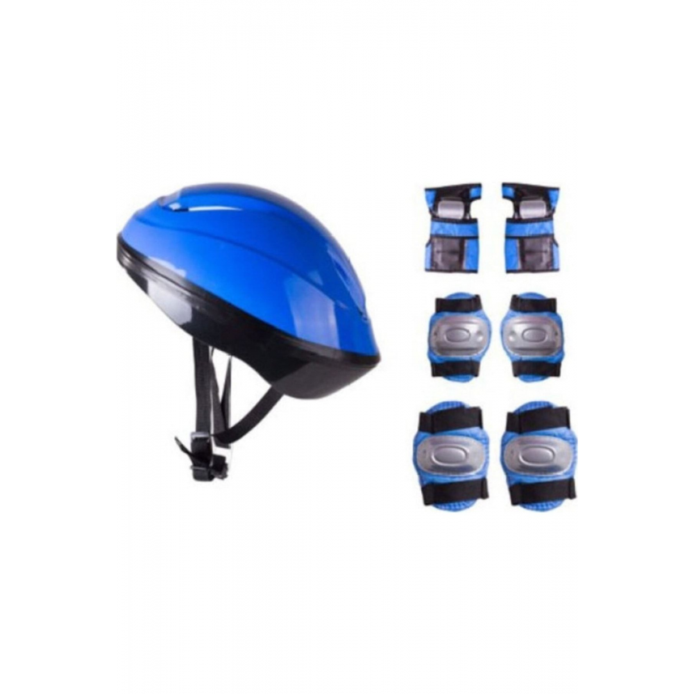 Bisiklet Kaykay Paten Çocuk Kaskı Ve 6 Parça Dizlik Dirseklik Koruma Seti