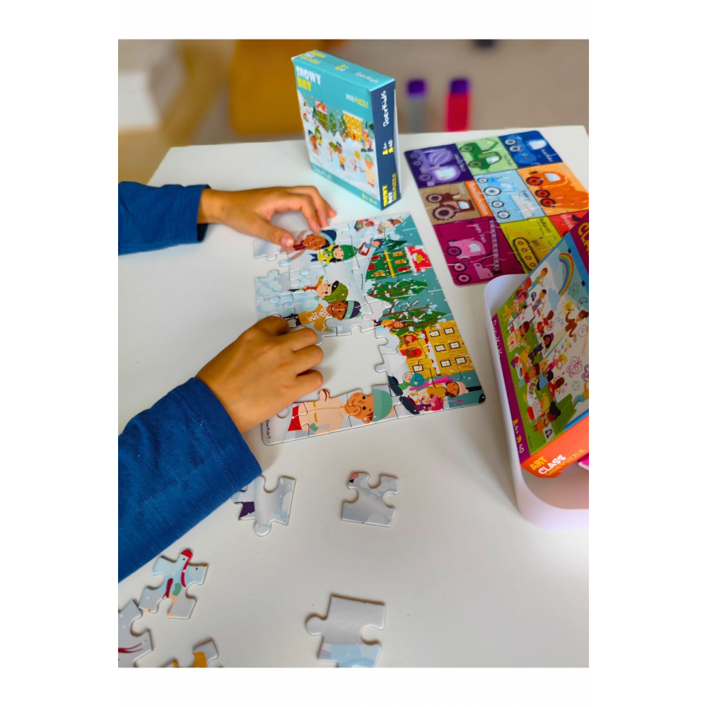 Kar Eğlencesi Mini Puzzle | 40 Parça 4 Yaş