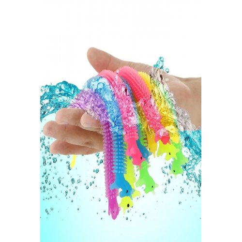 3 Adet Deniz Plaj Havuz Oyuncağı Su Oyunu Esnek Sukuşi Tırtıl Oyuncak