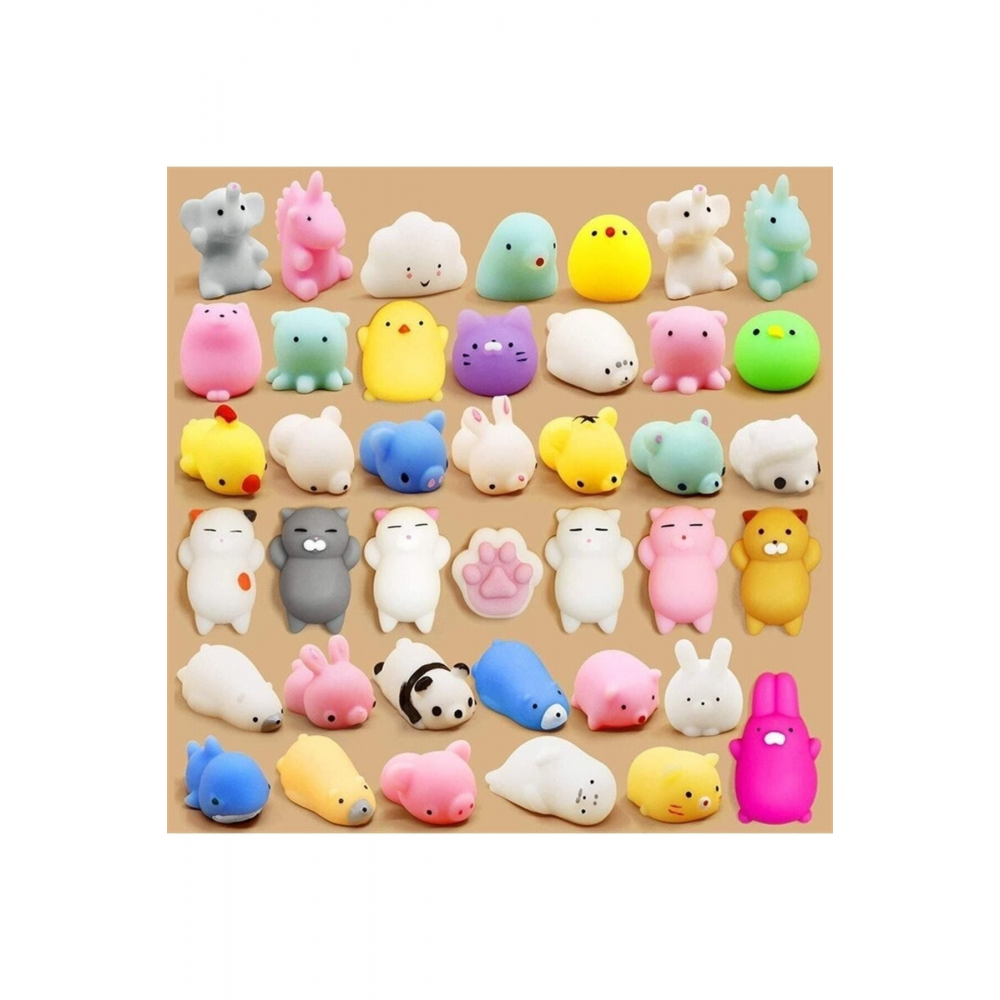 5 Adet Hayvan Sukuşi Sevimli Stres Çocuk Okul Hediye Squishy Hayvan Oyuncak